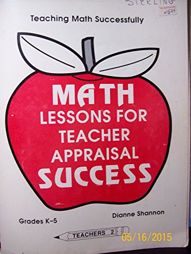 9780961851101: Math Lessons K-5 for Teacher Appraisal Success