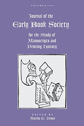 Beispielbild fr Journal of the Early Book Society Vol. 19 zum Verkauf von Buchpark