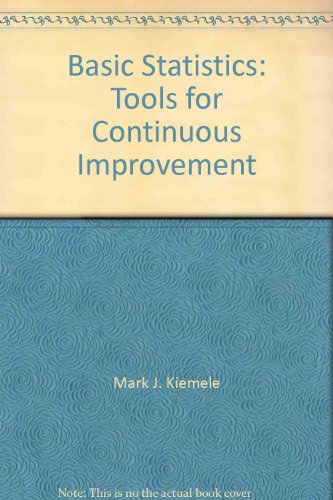 Imagen de archivo de Basic Statistics: Tools for Continuous Improvement a la venta por HPB-Red