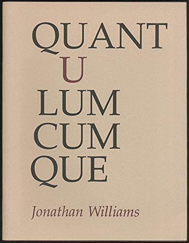 Stock image for Quantulumcumque : sub-aesthetic poems for sale by MIAC-LOA Library