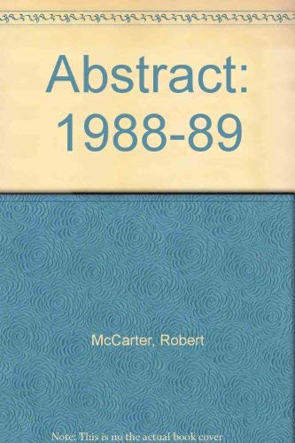 Abstract: 1988-89 (9780962382901) by McCarter, Robert