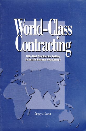 Beispielbild fr World-Class Contracting zum Verkauf von Better World Books