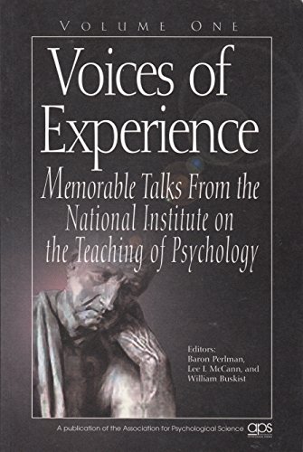 Imagen de archivo de Voices of Experience: Memorable Talks from the National Institute on the Teaching Of. a la venta por HPB-Diamond