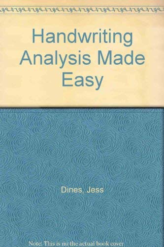 Imagen de archivo de Handwriting Analysis Made Easy a la venta por Better World Books