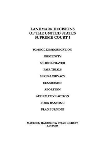 Imagen de archivo de Landmark Decisions of the United States Supreme Court I a la venta por Better World Books