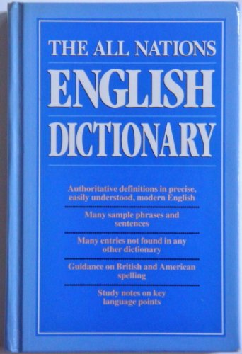 Imagen de archivo de All Nations English Dictionary a la venta por Wonder Book