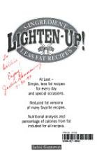 Beispielbild fr Lighten Up: 5 Ingredient Less Fat Recipes zum Verkauf von Wonder Book