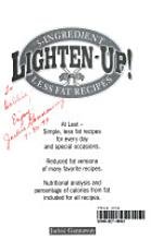 Stock image for Lighten Up: 5 Ingredient Less Fat Recipes for sale by Once Upon A Time Books