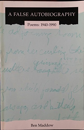 Beispielbild fr A false autobiography: Poems: 1940-1990 zum Verkauf von ThriftBooks-Atlanta