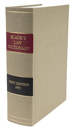 Imagen de archivo de Black's Law Dictionary, 1st Edition a la venta por Books Unplugged