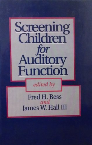 Stock image for Screening Children for Auditory Function for sale by Discover Books
