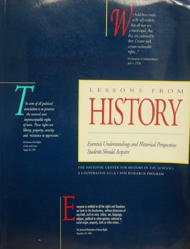 9780963321800: Lessons from History Essential Understanding and Historical Perspective Students Should Acquire