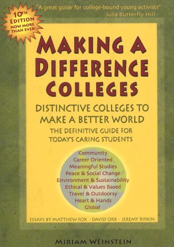 Beispielbild fr Making a Difference Colleges: Distinctive Colleges to Make a Better World zum Verkauf von HPB-Red