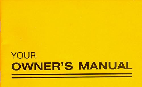 Beispielbild fr Your Owner's Manual zum Verkauf von GF Books, Inc.