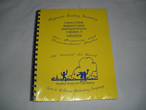 Imagen de archivo de Diagnostic Reading Inventory for Primary & Intermediate Grades, Third Edition a la venta por SecondSale