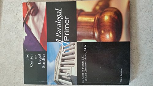 Stock image for A Paralegal Primer for sale by Irish Booksellers