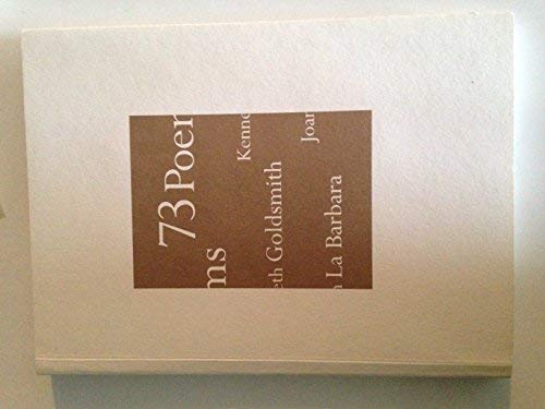 73 Poems (9780963848901) by Goldsmith, Kenneth; LA Barbara, Joan