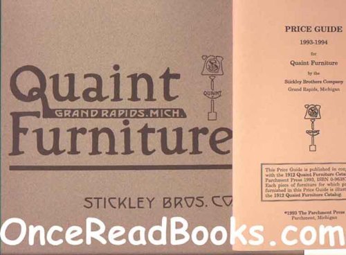 9780963877109: Nineteen Twelve Quaint Furniture Catalog