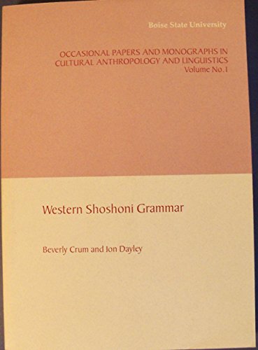 Stock image for Western Shoshoni Grammar for sale by Trip Taylor Bookseller