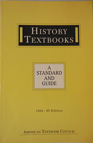 Imagen de archivo de History Textbooks: A Standard and Guide a la venta por R Bookmark