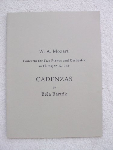 Imagen de archivo de Cadenzas to Mozart's Concerto for 2 Pianos and Orchestra in E Flat Major, K. 365 (Paperback) a la venta por CitiRetail