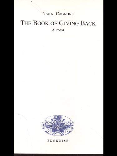 9780964646643: The Book of Giving Back: A Poem (English and Italian Edition)