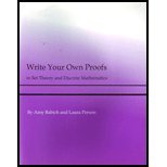 Stock image for Write Your Own Proofs in Set Theory and Discrete Mathematics for sale by HPB-Red
