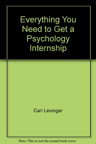 9780964804302: Everything You Need to Get a Psychology Internship