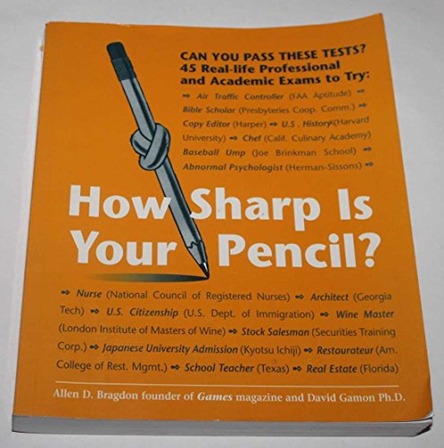 Beispielbild fr HOW SHARP IS YOUR PENCIL? zum Verkauf von Better World Books