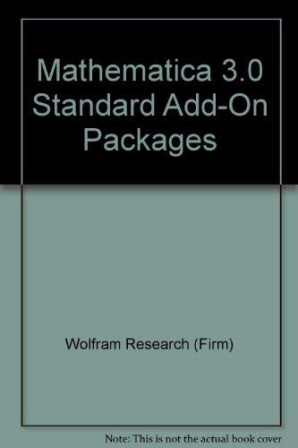 Imagen de archivo de Mathematica 3.0 Standard Add-On Packages a la venta por Solr Books