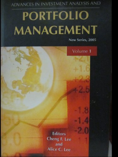 9780965164337: Advances in Investment Analysis and Portfolio Management (New Series, Vol. 1)