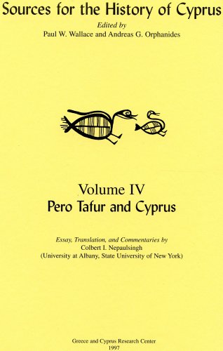 Beispielbild fr Pero Tafur and Cyprus zum Verkauf von Revaluation Books