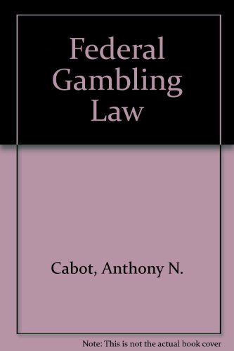 Beispielbild fr Federal Gambling Law zum Verkauf von Bookensteins