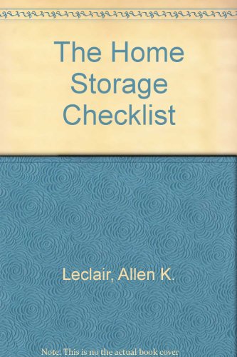 Beispielbild fr The Home Storage Checklist zum Verkauf von Wonder Book