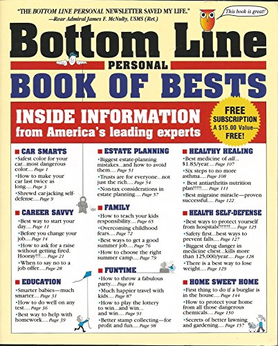 Imagen de archivo de Bottom Line Personal Book of Bests a la venta por The Yard Sale Store