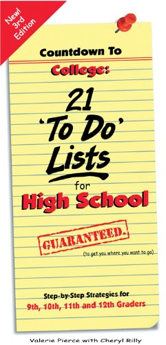 Stock image for Countdown to College: 21 'to Do' Lists for High School for sale by ThriftBooks-Atlanta