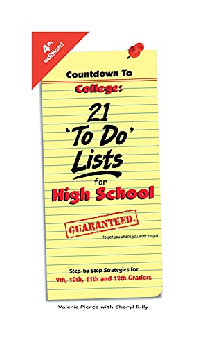 Beispielbild fr Countdown to College: 21 To Do' Lists for High School zum Verkauf von WorldofBooks