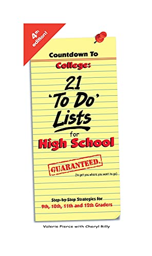 Stock image for Countdown to College: 21 ?To Do? Lists for High School for sale by Your Online Bookstore