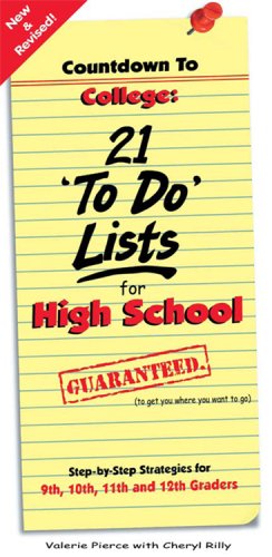 Beispielbild fr Countdown to College: 21 To Do Lists for High School: Step-By-Step Strategies for 9th, 10th, 11th, and 12th Graders 2nd Edition zum Verkauf von SecondSale