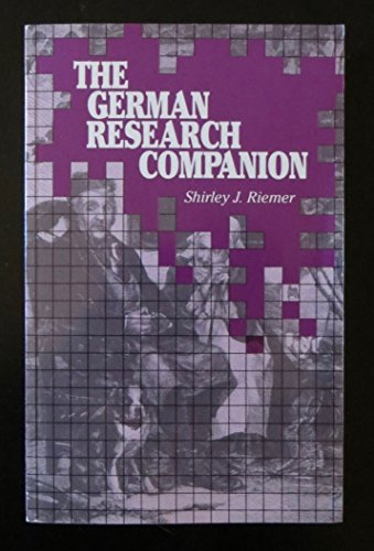 Stock image for The German Research Companion for sale by Wonder Book