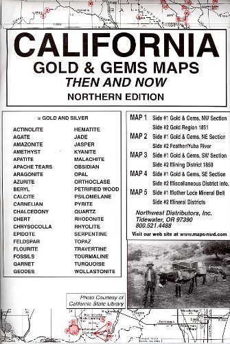 Stock image for California, North Gold & Gems 5 Maps Then & Now for sale by ZBK Books