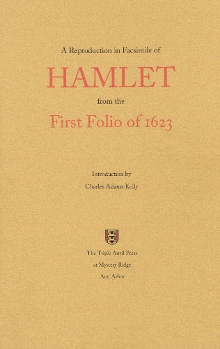 9780966212679: A Reproduction in Facsimile of Hamlet from the First Folio of 1623 - 2nd Edition