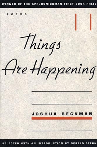 Things are Happening (APR Honickman 1st Book Prize)