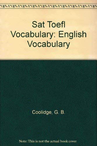 Beispielbild fr Sat Toefl Vocabulary: English Vocabulary zum Verkauf von Wonder Book