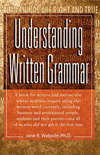 Stock image for Understanding Written Grammar for sale by Gulf Coast Books