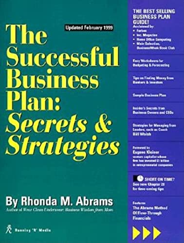 Imagen de archivo de The Successful Business Plan : Secrets and Strategies a la venta por Better World Books