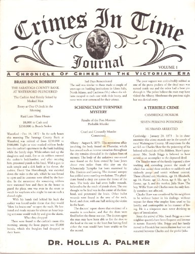 Beispielbild fr Crimes in Time Journal: A Chronicle of Crimes in the Victorian Era, Vol. 2 zum Verkauf von Hoosac River Books