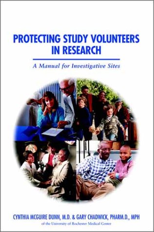 Imagen de archivo de Protecting Study Volunteers in Clinical Research a la venta por Better World Books