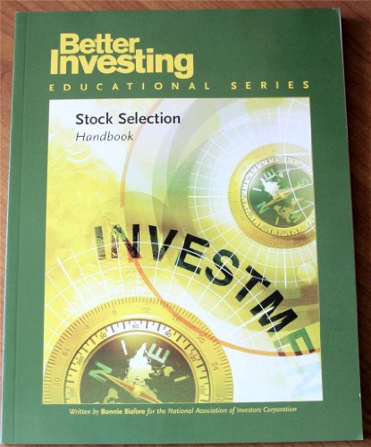 Imagen de archivo de Stock Selection Handbook (Better Investing Educational Series) a la venta por Better World Books: West