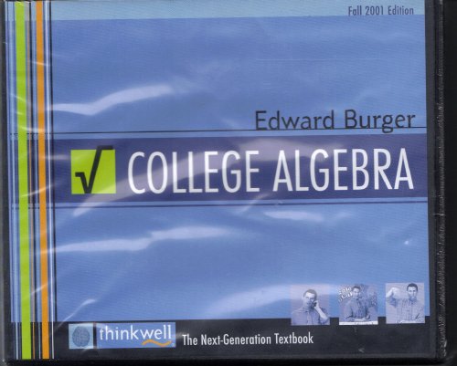 Stock image for Thinkwell College Algebra With Edward Burger for sale by SecondSale